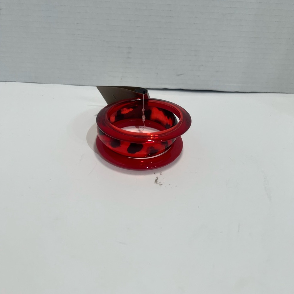Vintage Red and Black Tortoiseshell Bangle